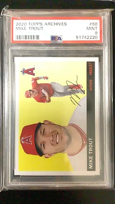 2020 Topps Archives 50 Mike Trout PSA 9