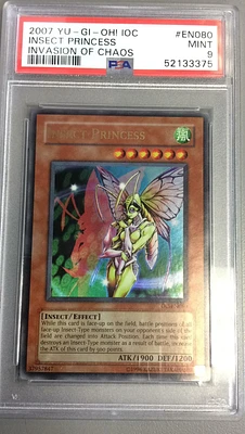 2007 Yu-gi-oh! Ioc-invasion Of Chaos En080 Insect Princess PSA 9