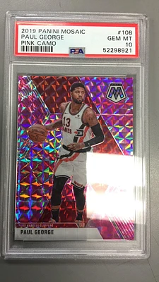 2019 Panini Mosaic 108 Paul George PSA