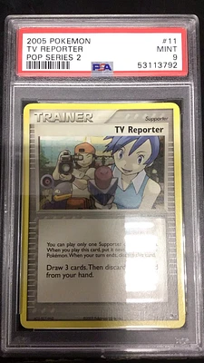 2005 Pokemon Pop Series 2 11 Tv Reporter PSA 9