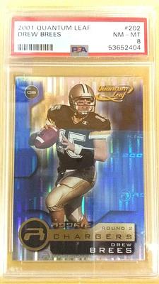 2001 Quantum Leaf 202 Drew Brees PSA 8