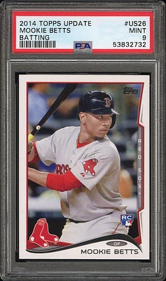 2014 Topps Update Us26 Mookie Betts Batting PSA