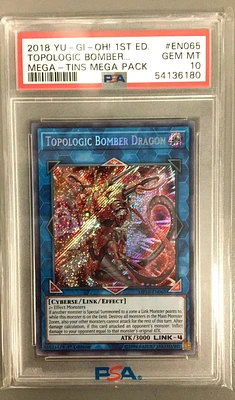 2018 Yu-gi-oh! Mega-tins Mega Pack En065 Topologic Bomber Dragon 1st Edition PSA 10