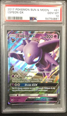 2017 Pokemon Sun & Moon 61 Espeon Gx PSA