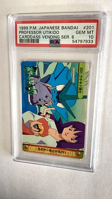 1999 Pokemon Japanese Bandai Carddass Vending Series 6 201 Professor Ivy PSA 10