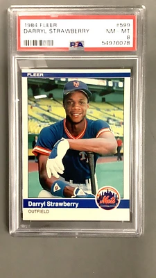 1984 Fleer 599 Darryl Strawberry PSA