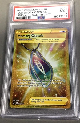 2020 Pokemon Sword & Shield Vivid Voltage 202 Full Art/memory Capsule Secret PSA