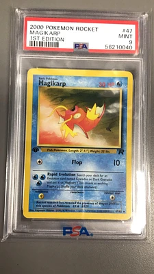 2000 Pokemon Rocket 47 Magikarp PSA 9