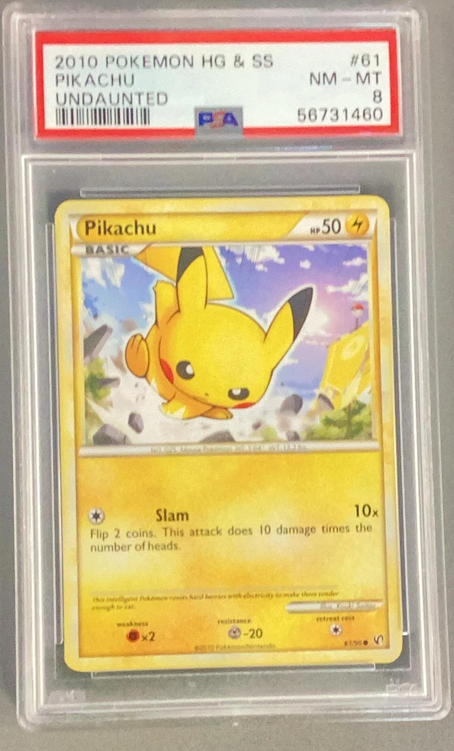 GameStop 2010 Pokemon Heartgold & Soulsilver Undaunted 61 Pikachu PSA 8 |  MainPlace Mall