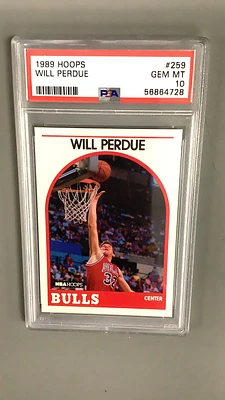 1989 Hoops 259 Will Perdue PSA 10