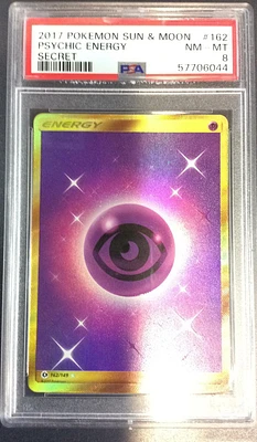 2017 Pokemon Sun & Moon 162 Psychic Energy Secret PSA