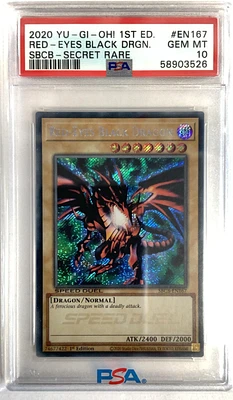 2020 Yu-gi-oh! Speed Duel: Battle City Box En167 Red-eyes Black Dragon 1st Edition-secret Rare PSA 10