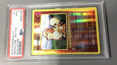 2016 Pokemon Xy Evolutions 17 Growlithe PSA 9