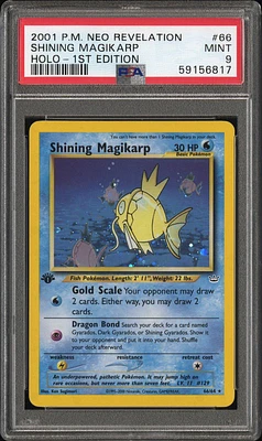 2001 Pokemon Neo Revelation 1st Edition 66 Shining Magikarp-holo PSA