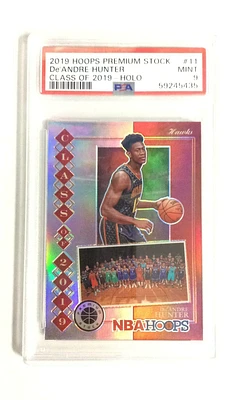 2019 Panini Hoops Premium Stock Class Of 2019 11 De'andre Hunter Holo PSA 9