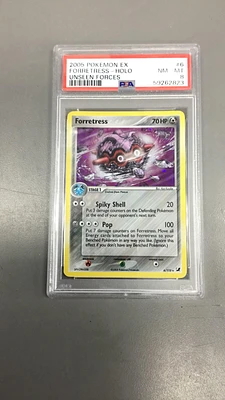 2005 Pokemon Ex Unseen Forces 6 Forretress-holo PSA 8