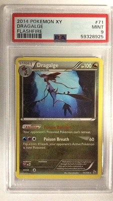 2014 Pokemon Xy Flashfire 71 Dragalge PSA 9