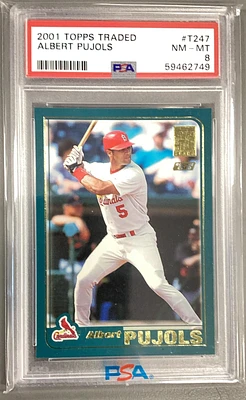 2001 Topps Traded T247 Albert Pujols PSA 8