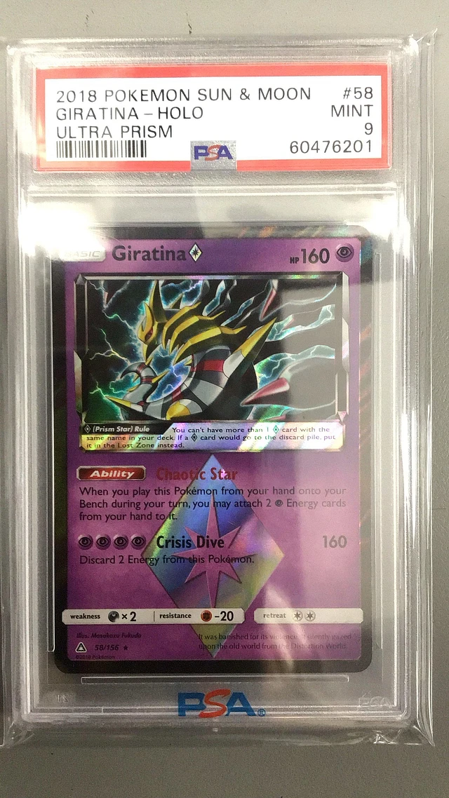 GameStop 2018 Pokemon Sun & Moon Ultra Prism 58 Giratina-holo PSA 9 |  MainPlace Mall