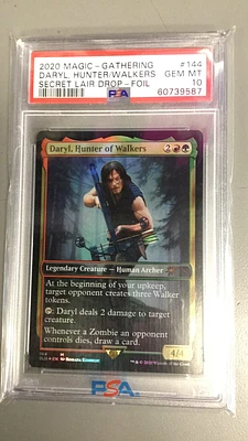 2020 Magic The Gathering Secret Lair Drop 144 Daryl, Hunter Of Walkers Foil PSA 10