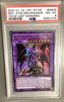 2020 Yu-gi-oh! Tin Of Lost Memories En249 Red-eyes Dark Dragoon 1st Edition PSA 8