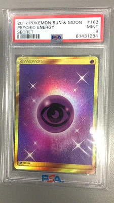 2017 Pokemon Sun & Moon 162 Psychic Energy PSA 9