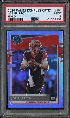 2020 Panini Donruss Optic 151 Joe Burrow Holo PSA