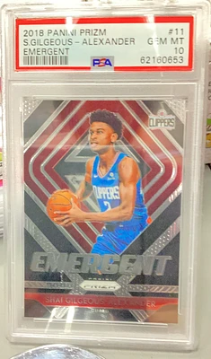 2018 Panini Prizm Emergent 11 Shai Gilgeous-alexander PSA 10