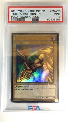 2015 Yu-gi-oh! Yugi's Legendary Deck: Exodia Deck Ena20 Right Arm Of The Forbidden One 1st Edition PSA 9