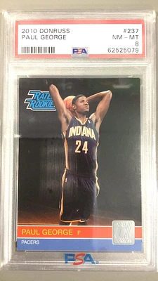 2010 Donruss 237 Paul George PSA 8