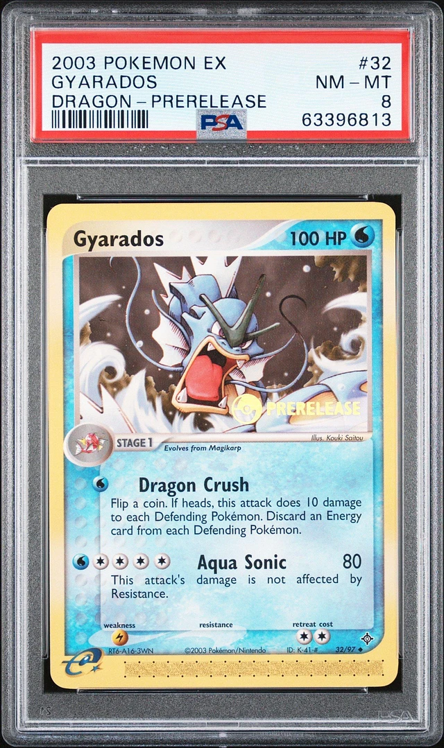 GameStop 2003 Pokemon Ex Dragon 32 Gyarados Prerelease PSA 