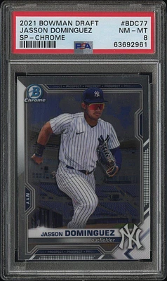 2021 Bowman Draft Bdc77 Jasson Dominguez Chrome-image Variation PSA 8