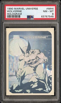 1990 Marvel Universe Hologram Mh4 Wolverine PSA