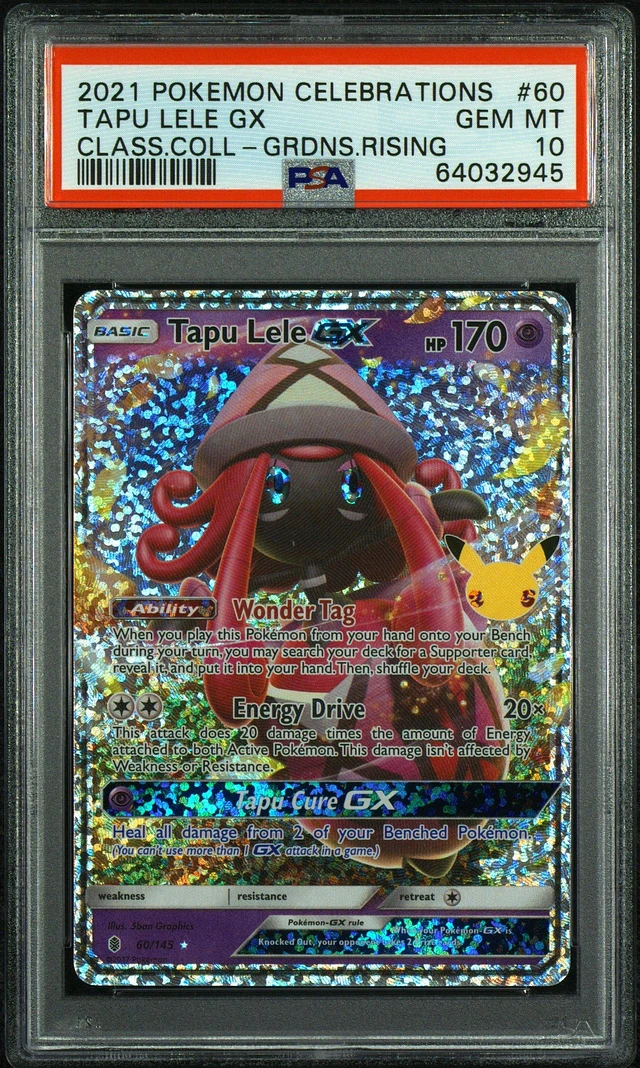 2021 Pokemon Celebrations Classic Collection 60 Tapu Lele Gx PSA 10