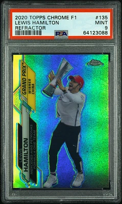 Topps Chrome Formula 1 Lewis Hamilton Refractor PSA 9