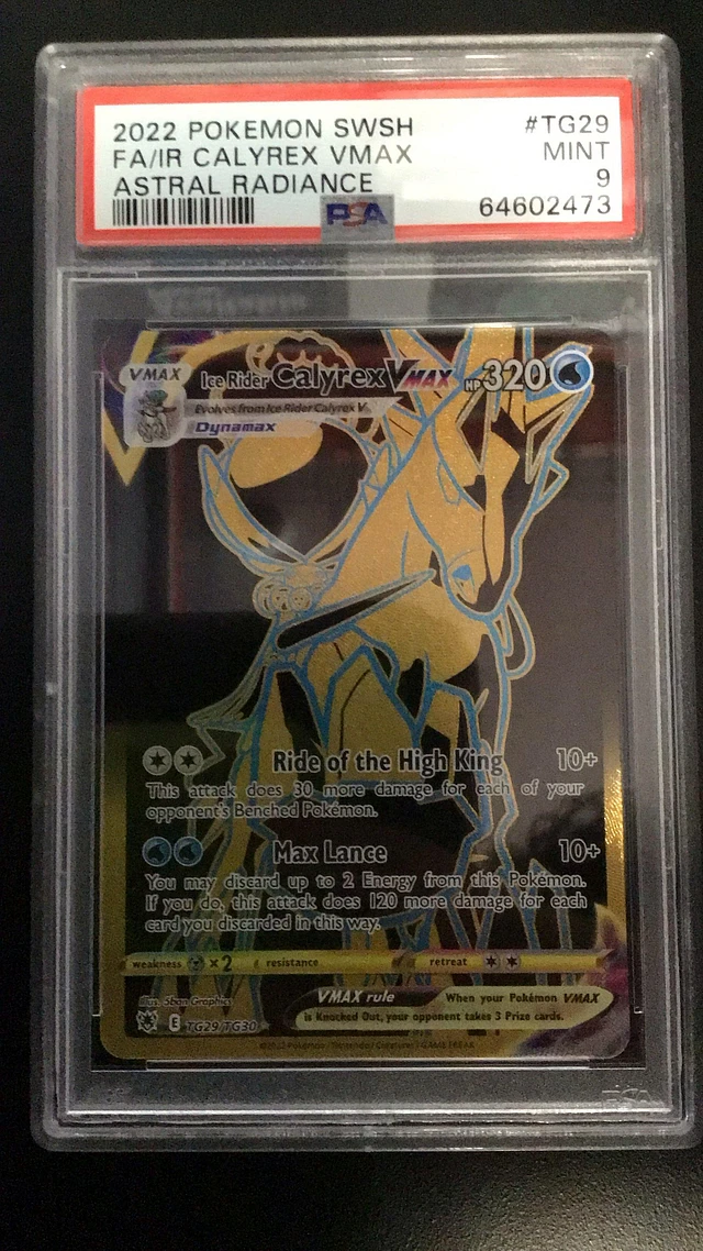 pokemon card ice rider calyrex vmax gold - TG29/TG30 Full Art Ultra Rare Weakness Metal 2 Resistance None None Retreat Cost Shadow Rider & Ice Rider