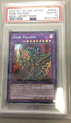 2020 Yu-gi-oh! Speed Duel: Battle City Box En021 Dark Paladin 1st Edition-secret Rare PSA 10