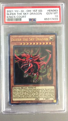 2021 Yu-gi-oh! King's Court En063 Slifer The Sky Dragon 1st Edition PSA 10