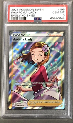 2021 Pokemon Sword & Shield Evolving Skies 199 Full Art/aroma Lady PSA