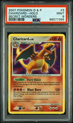 2007 Pokemon Diamond & Pearl Secret Wonders 3 Charizard-holo PSA