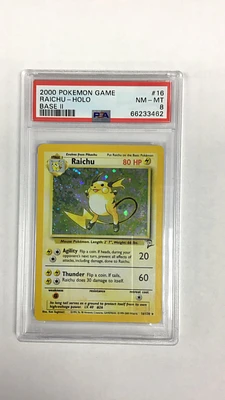 2000 Pokemon Game Base Ii 16 Raichu PSA 8