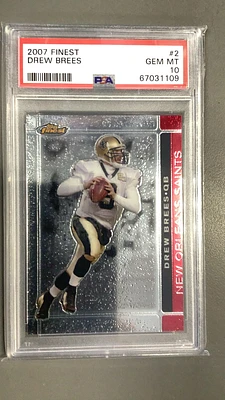 2007 Finest 2 Drew Brees PSA 10