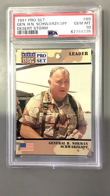 1991 Pro Set Desert Storm 89 General H. Norman Schwarzkopf PSA 10