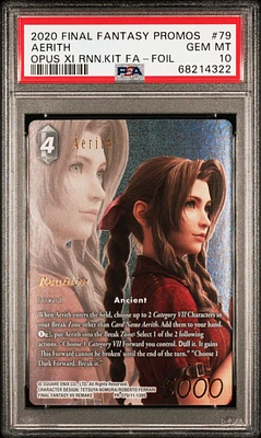 2020 Final Fantasy Promos 79 Aerith Opus Xi Reunion Kit Full Art-foil PSA 10