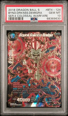 2018 Dragon Ball Super Card Game Series 4 Colossal Warfare Bt4-124 Beyond Darkness Demigra Secret Rare PSA 10