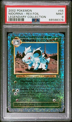 2002 Pokemon Legendary Collection 55 Nidorina-reverse Foil PSA 9