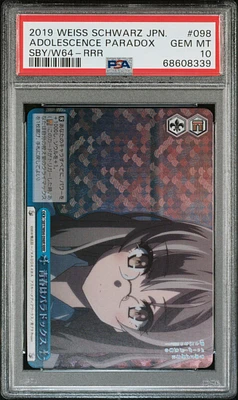 2019 Weiss Schwarz Japanese Rascal Does Not Dream Of Bunny Girl Senpai 098 Adolescence Paradox PSA 10