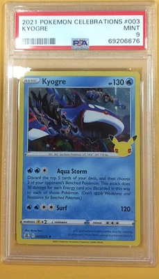 2021 Pokemon Celebrations 003 Kyogre PSA