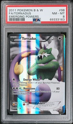 2011 Pokemon Black & White Emerging Powers 98 Fa/tornadus PSA 8