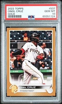 2022 Topps 537 Oneil Cruz Gold PSA